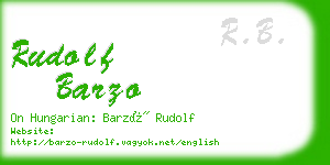 rudolf barzo business card